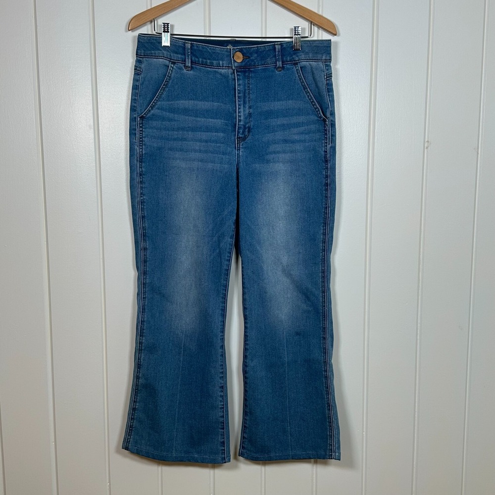 Democracy‎ "Ab"solution Jeans Womens 12 Blue Denim Stretch Waistband Comfortable